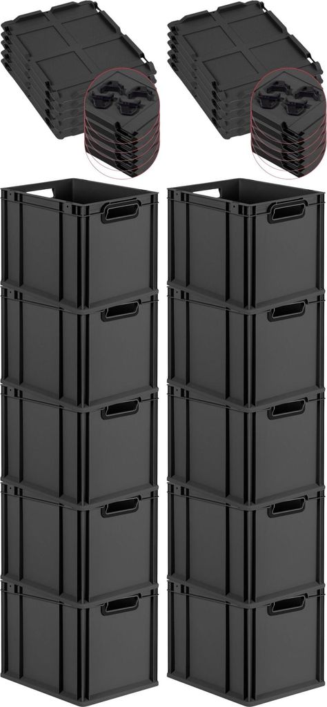 SparSet 10x Eurobox NextGen Color mit Auflagedeckel und Produktbild 