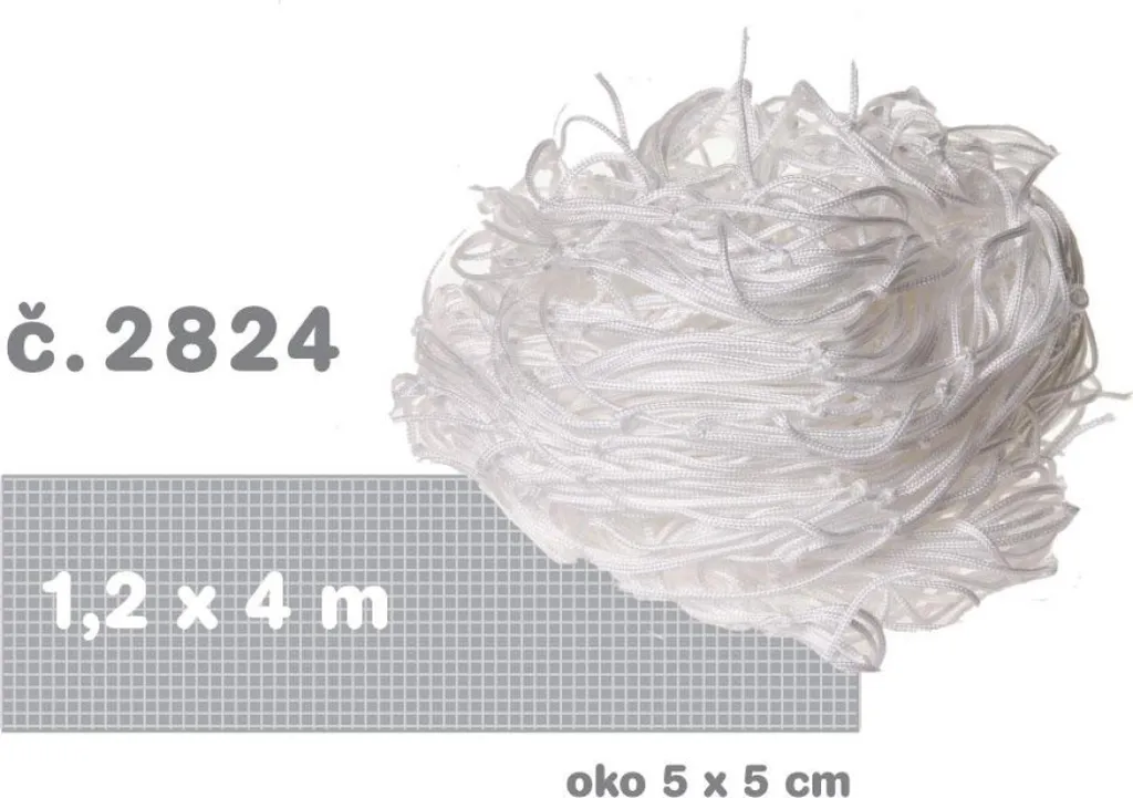 Filet de protection blanc 4m x 1,20m maille carrée pour garde-corps
