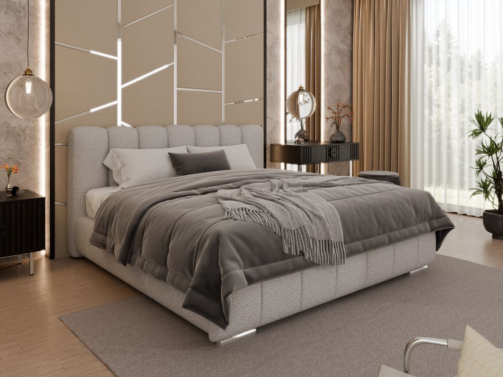 Polsterbett "ZAIRA" – Modernes Design, verschiedene Farben & Größen - ohne matratze