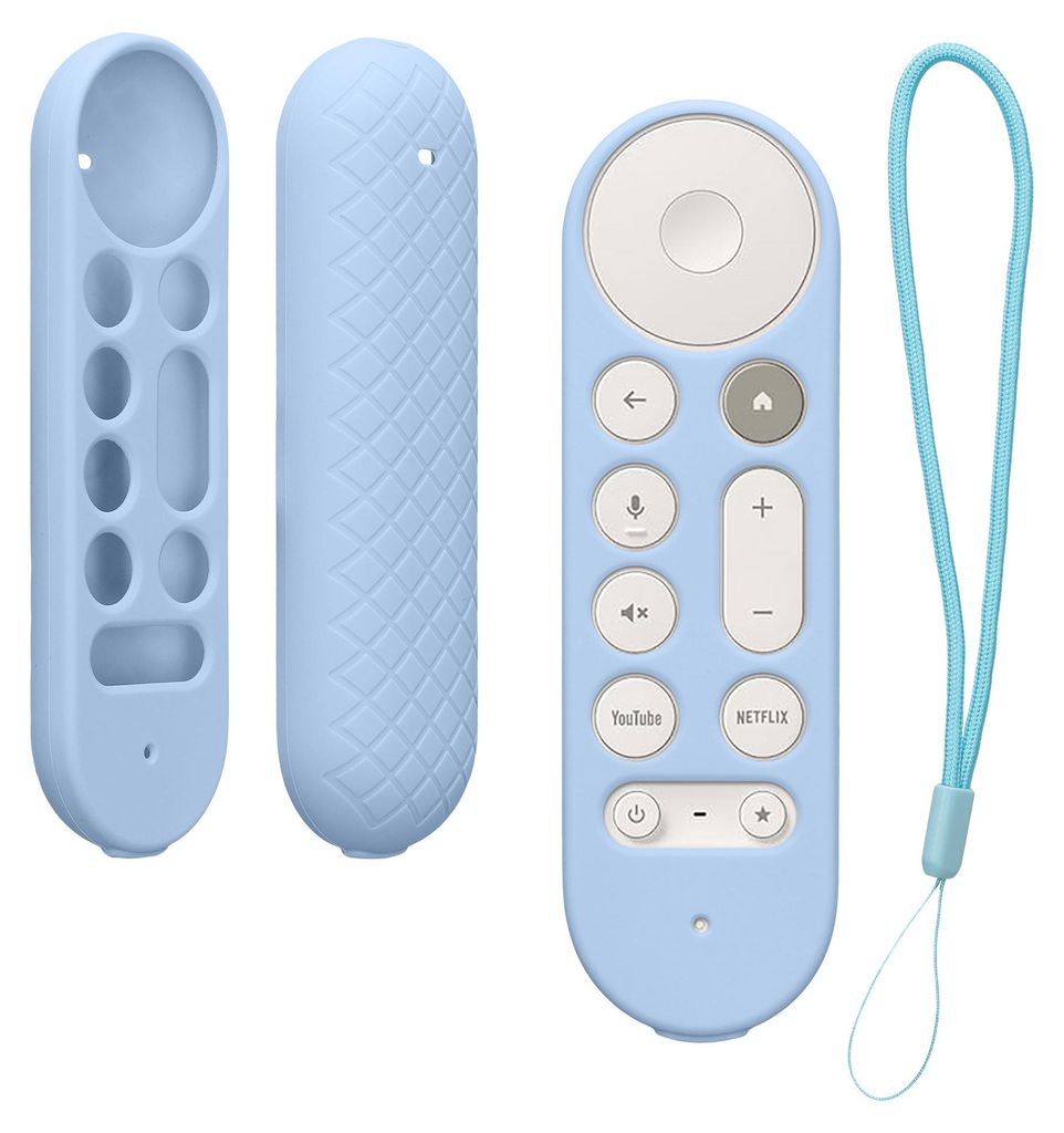 kwmobile Hülle Fernbedienung kompatibel mit Google TV Streamer 4K Hülle - Silikon Case für TV Zubehör in Hellblau