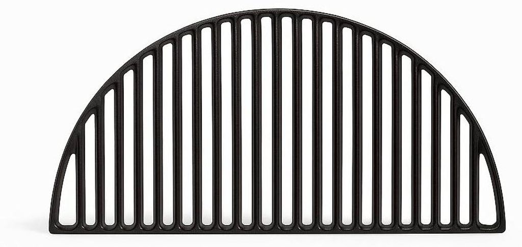 BASTE Grillrost Gusseisen Halbrund Beidseitig Nutzbar 18 Zoll Kamado