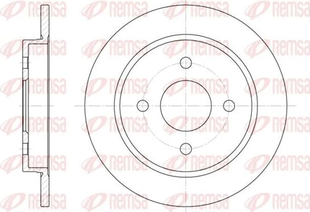 Disque de frein REMSA 6155.00 pour entretenir votre Ford Fiesta Focus
