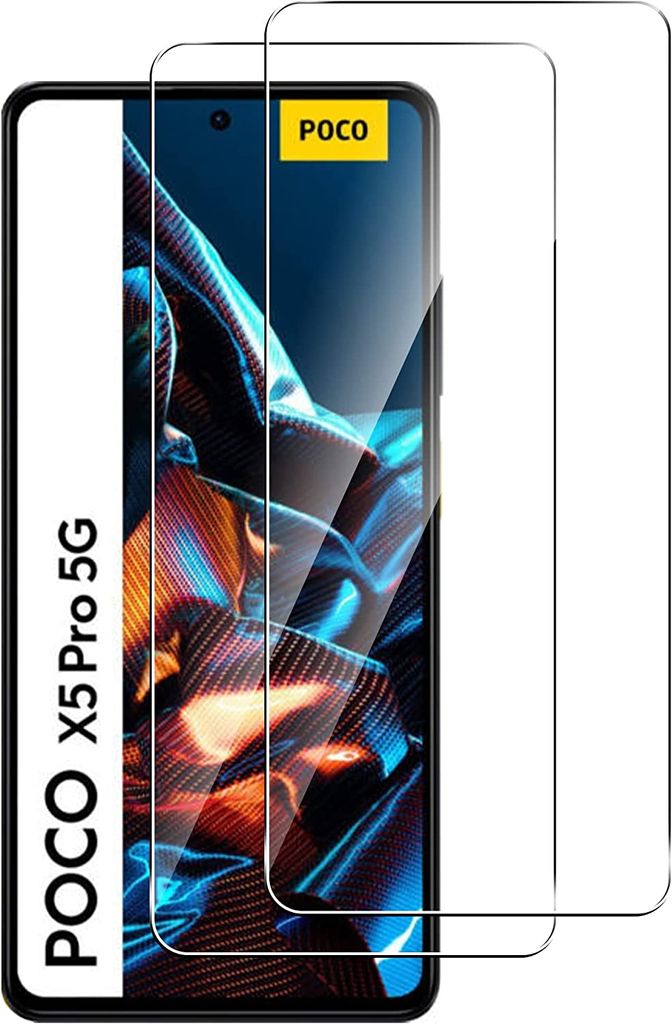 2X Schutzglas Glasfolie für Xiaomi POCO X5