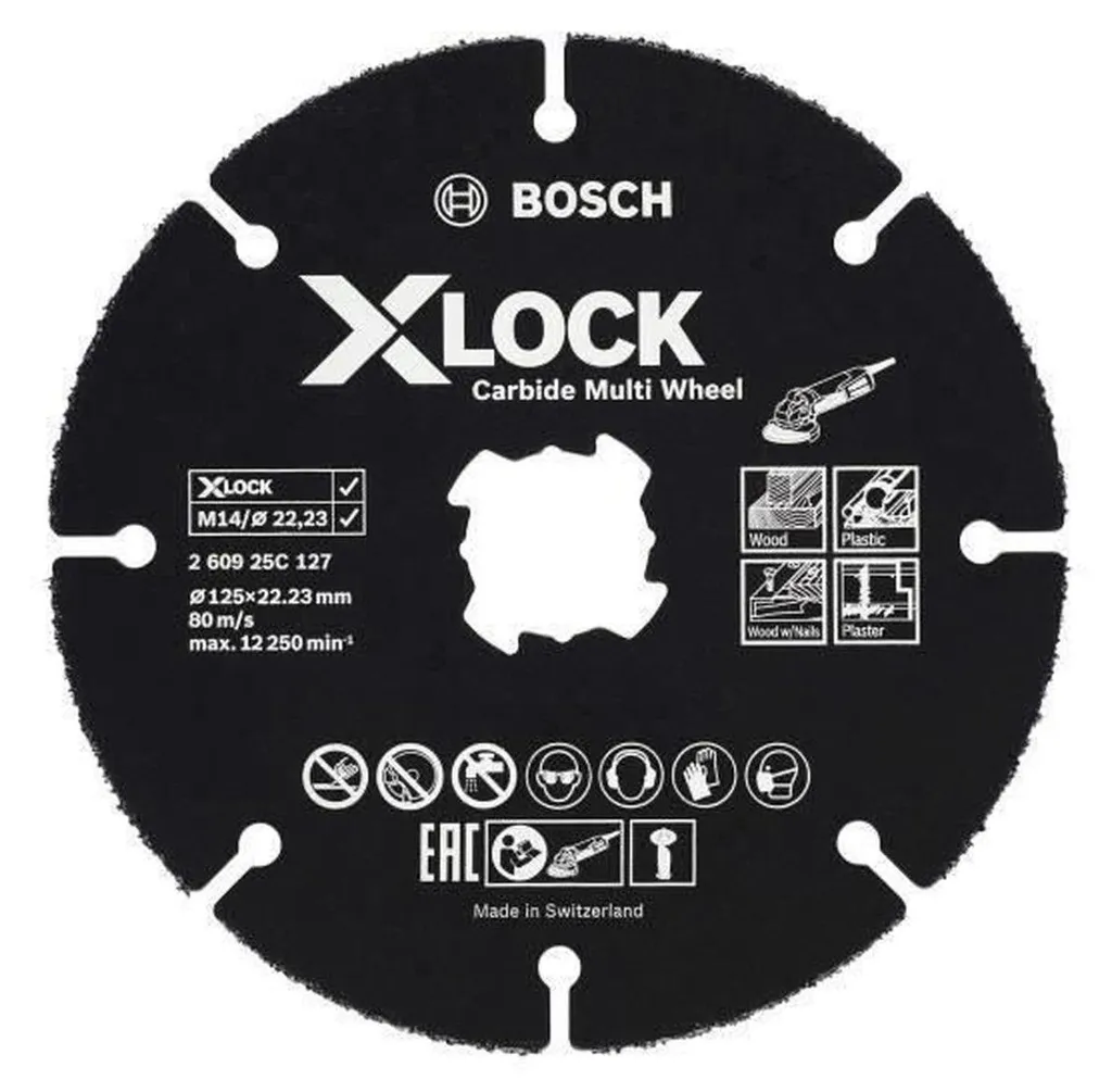 Disque à tronçonner Bosch X-Lock carbure Ø 125 mm multi-matériaux
