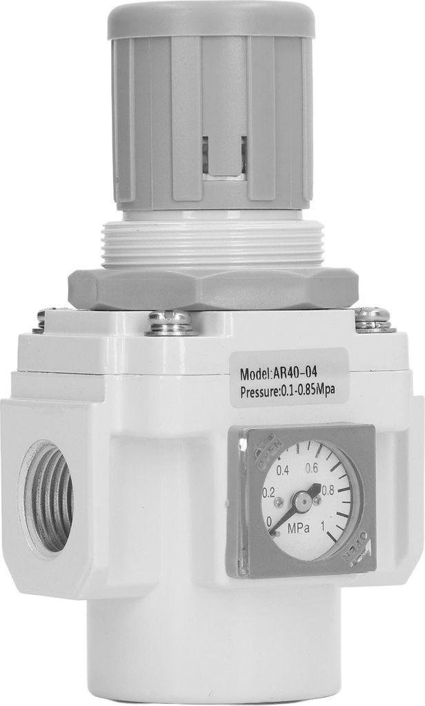 Luftdruckregler 14,5 bis 123,3 PSI, G1/2-Zoll-Gewinde, Luftdurchsatzregelventil aus Aluminiumlegierung mit Manometer