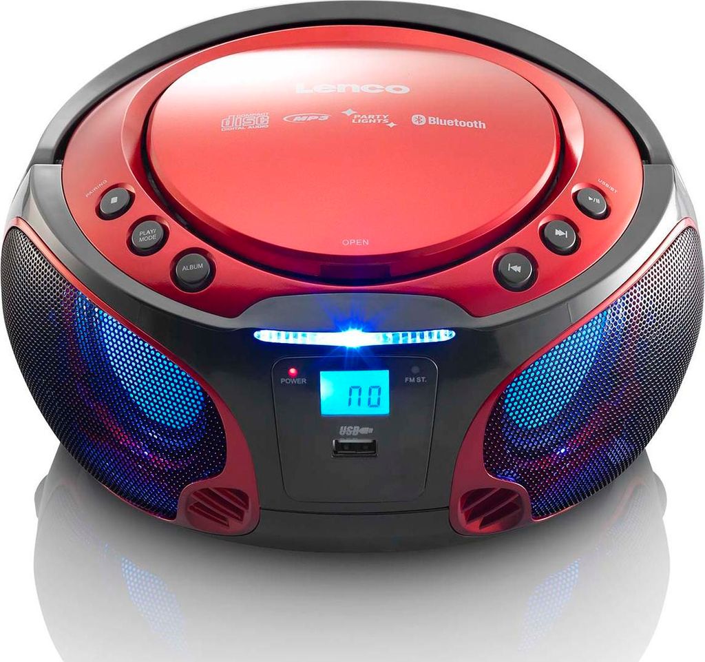 Lenco SCD-550RD - Tragbares FM-Radio mit CD/MP3-Player - Produktbild 