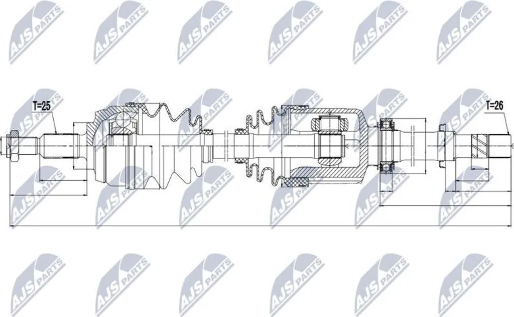 Éliminez les vibrations : Arbre d'entraînement NTY NPW-RE-132 Duster 8200930509