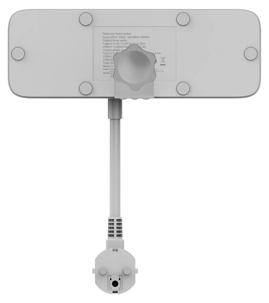 Bloc multiprise bureau à fixer avec chargeur USB-C intégré VALUE - 1,5m - 10
