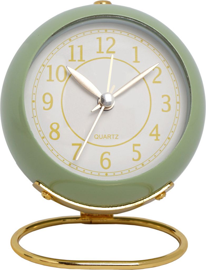 Nachtlicht,kein Tickgeräusch, analoge Uhr für Schlafzimmer, Wohnzimmer, Küche, Schrank, Schreibtisch, Regal, Büro, Retro-Dekor,(Grün)
