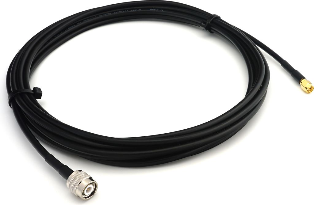 7m TNC Stecker auf SMA Stecker RG58 Koaxialkabel - TNC SMA Verlängerungskabel 7 Meter Jumper Kabel (50 Ohm) - Schwarz Antennenkabel für HAM Radio...