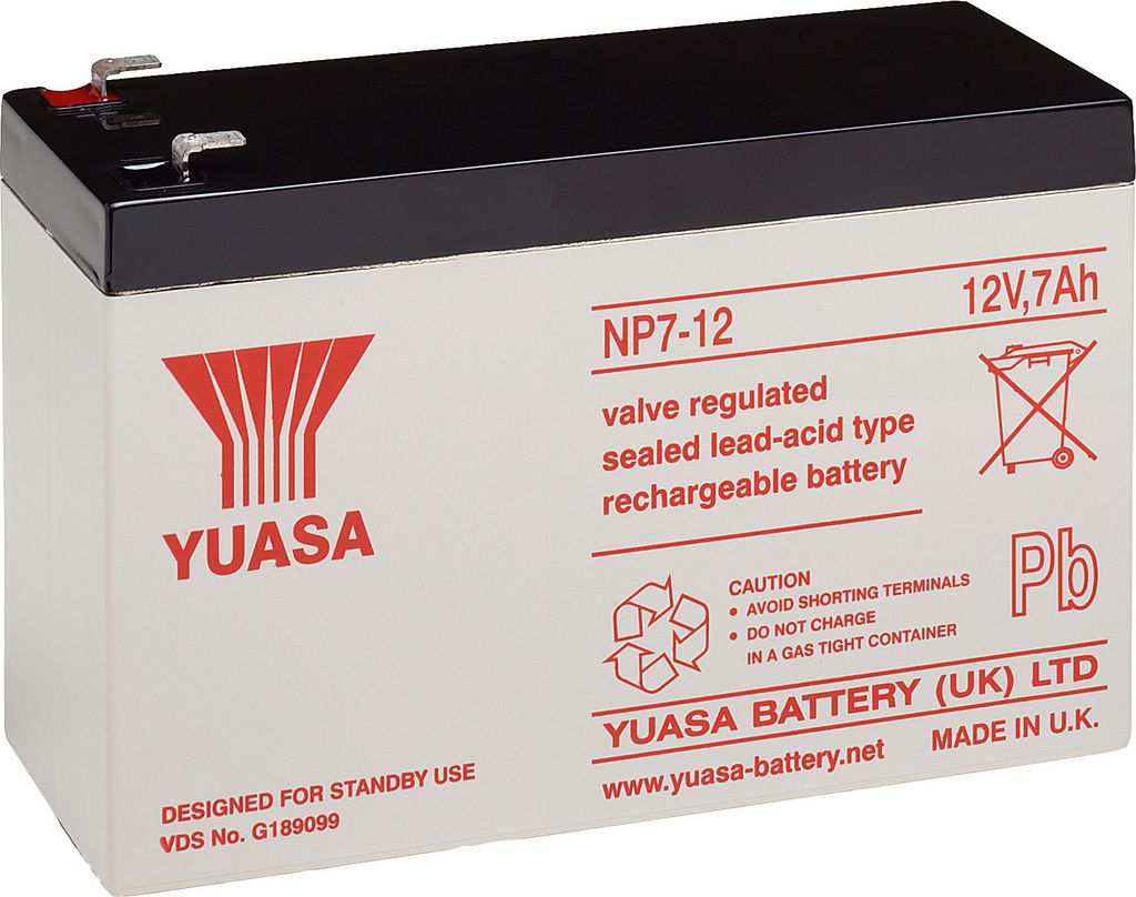 Batterie au plomb Yuasa 12 V, 7,0 Ah () Batterie au plomb Image du produit 