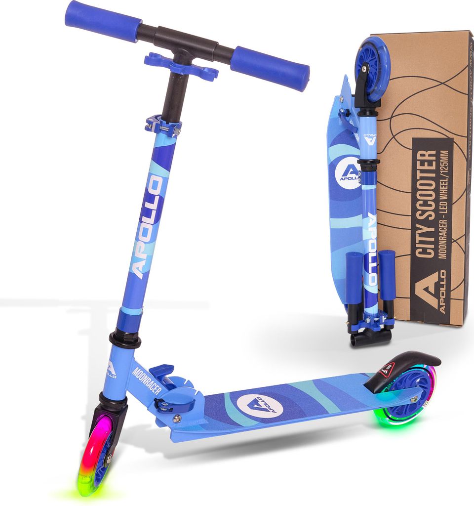 Apollo 125mm klappbarer City Scooter Moonracer - blau