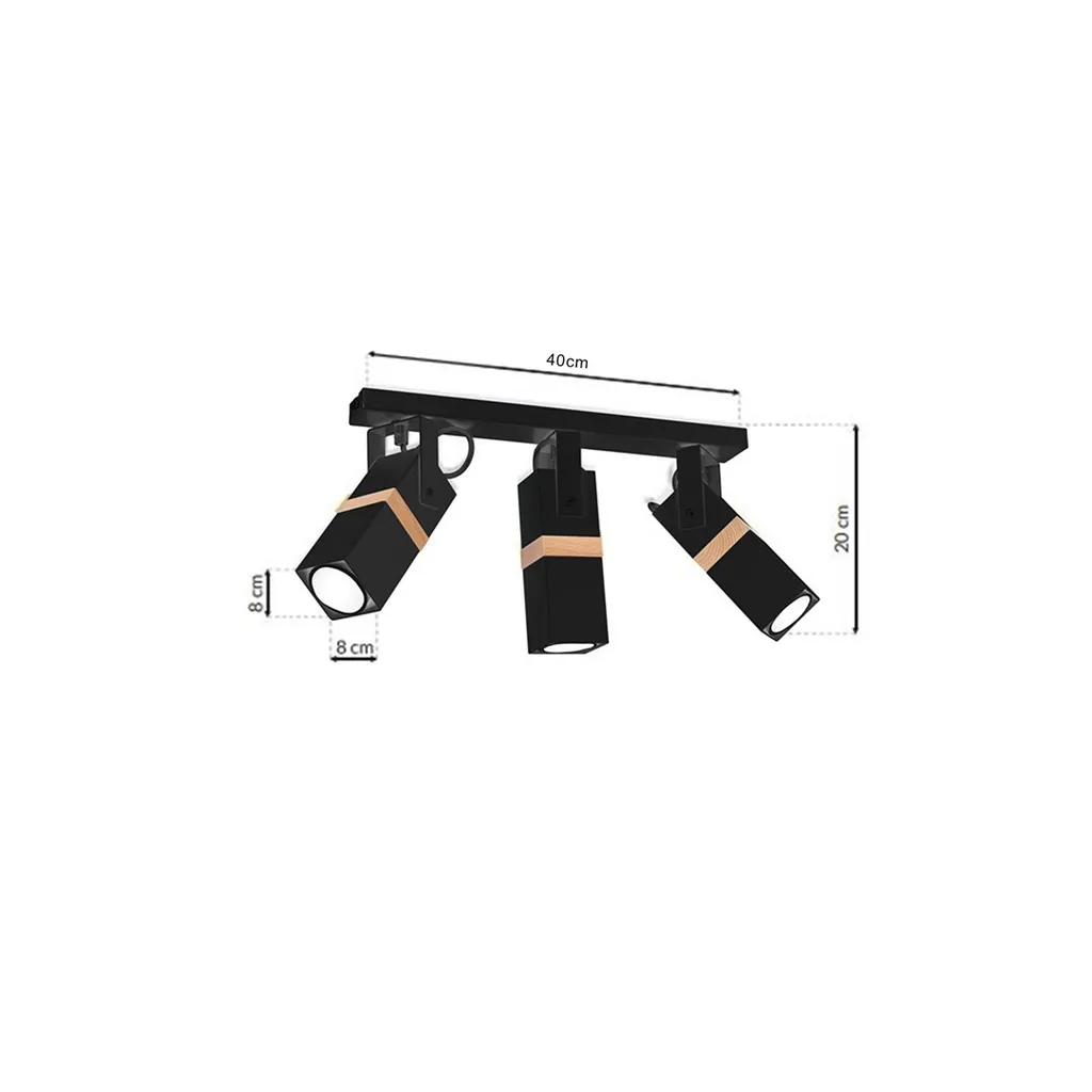 Plafonnier Orientable VIDAR 3 Lumières GU10 - Finition Métal Robuste - 4