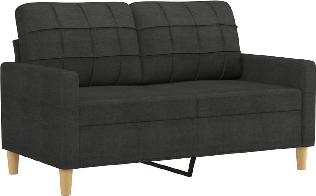 2-Sitzer-Sofa Schwarz 120 cm Stoff