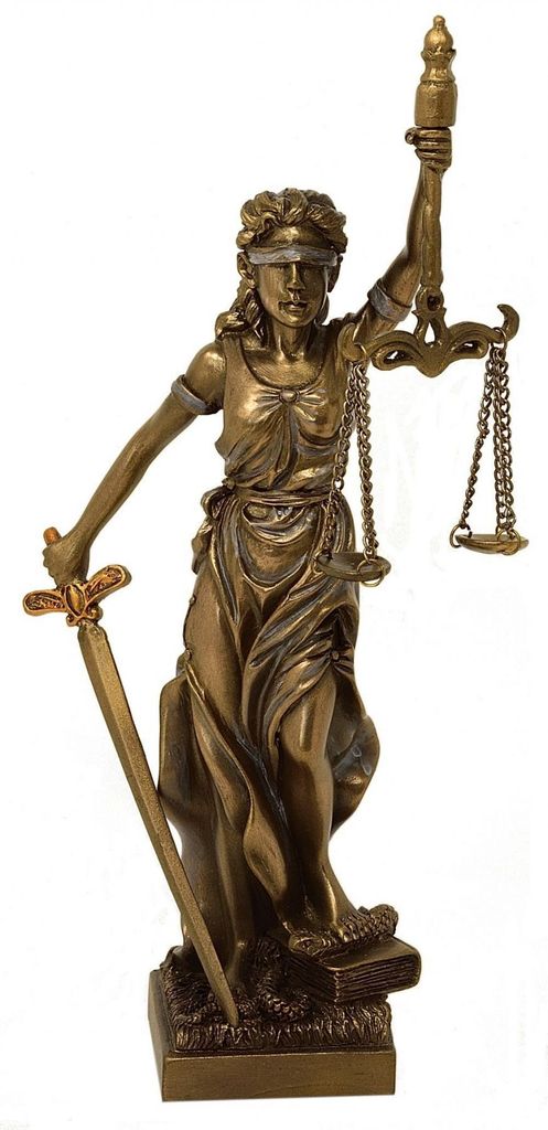 Figurine décorative en bronze - Modèle Justitia 20 cm - Image du produit 