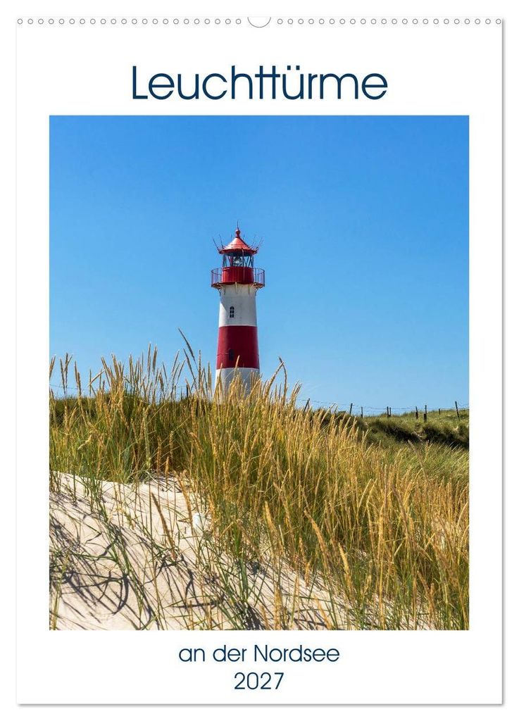 Leuchttürme an der Nordsee (Wandkalender 2027 DIN A2 hoch), CALVENDO Monatskalender