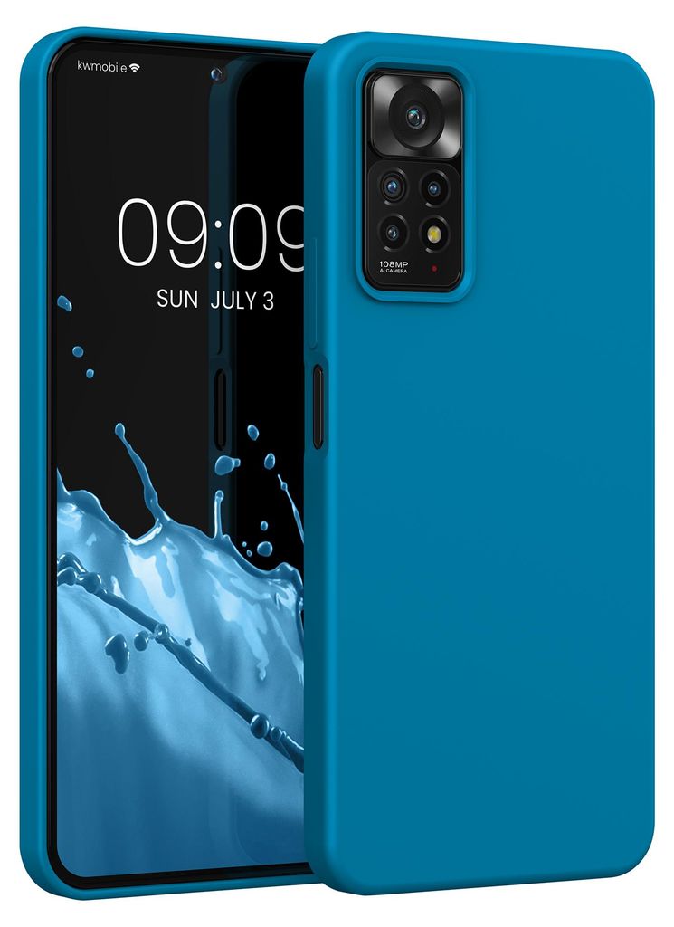 kwmobile Handyhülle für Xiaomi Redmi Note 11 Pro / Note 11 Pro (5G) / Note 12 Pro (4G) Hülle - Case Silikon - Kabelloses Laden - Schutzhülle Co...
