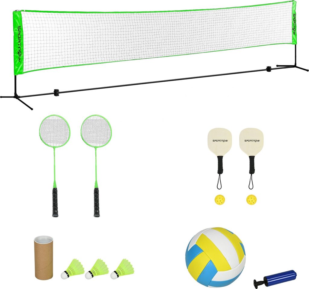SPORTNOW Badminton Set, Badmintonnetz mit Ständer, Produktbild