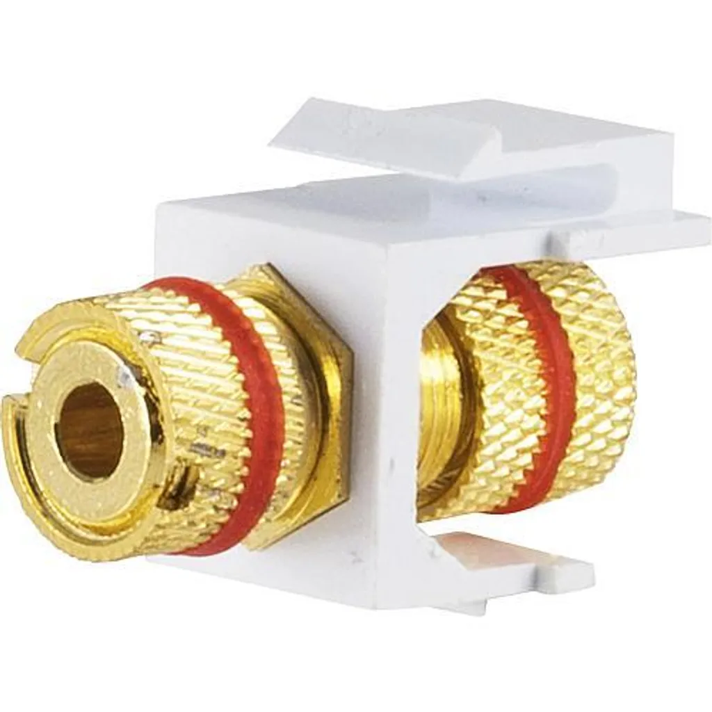 Adaptateur Réseau Keystone Audio Prise Banane S/CONN Rouge 08-10063