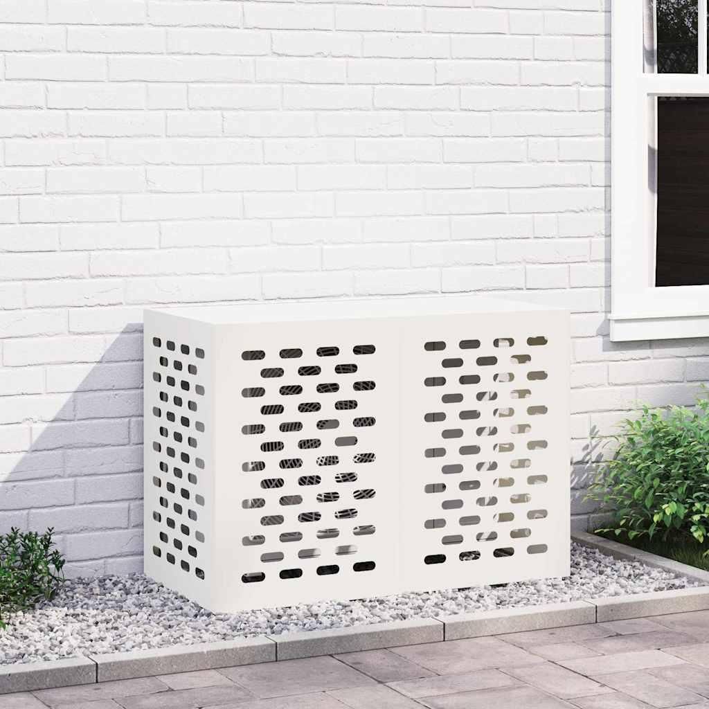 Möbel Klimaanlagenabdeckung Weiß 100 x 50 x 70 cm Stahl - Klima- & Heizgeräte Zubehör 865898