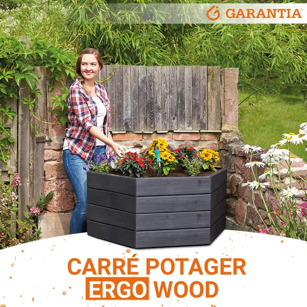 Kit bordure potager Graf ERGO 25 cm système de 6 panneaux pour jardinier