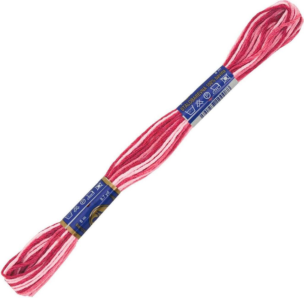 1 Docke Stickgarn 2g / Sticktwist mit Farbverlauf 100% Baumwolle Stickerei Farbwahl, Farbe :33152 Mädchenfarben