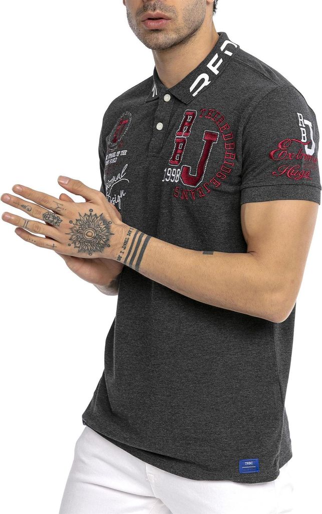 Red Bridge Herren Professionel Design Poloshirts Polo- T-Shirt Anthrazit L