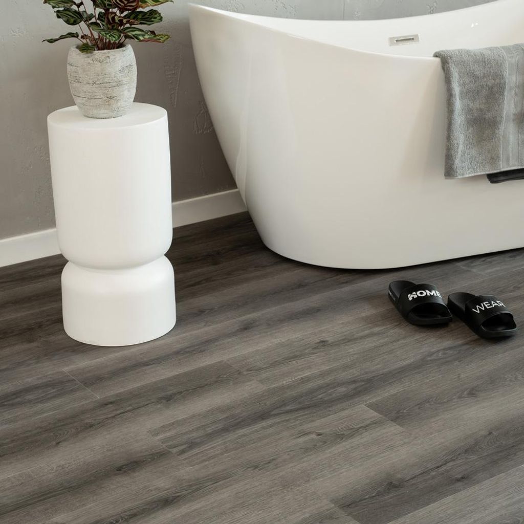 HOME DELUXE Klick-Vinylboden mit Trittschall ROMIA Anthrazit - 1 m² | klick vinyl mit trittschalldämmung, vinylboden mit trittschalldämmung, kli...