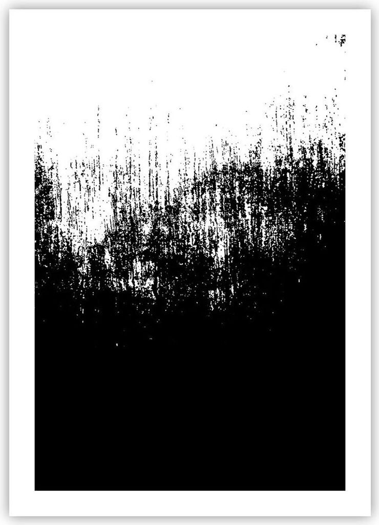 Poster - Poster ohne Rahmen - Abstraktion dunkel schwarz und weiß - 50x70 cm - Wand Bild - Wanddeko - Wandbilder - Kunstposter - Wandposter - Bild...