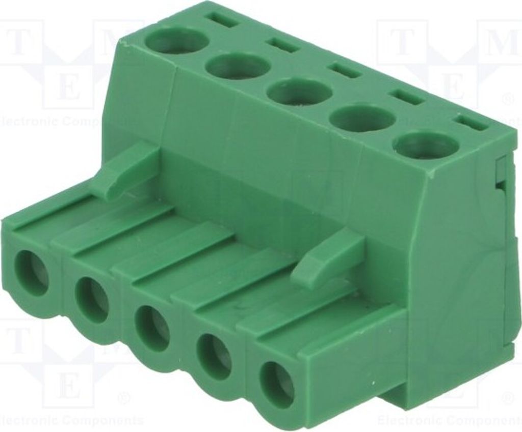 1x Klemmleiste abschaltbar Wege: 5 R. Kontakt-: 5,08mm gerade TBW-5-5P/GN Trennbare