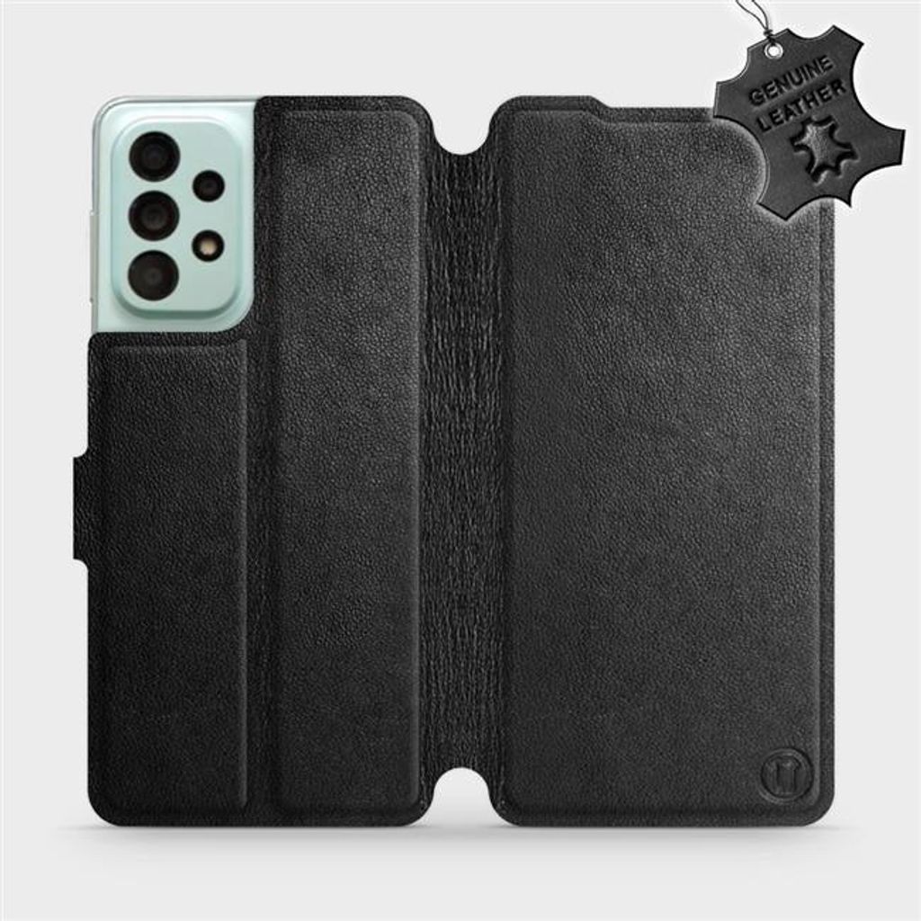 Echtleder Handyhülle für Galaxy A33 5G, Mobiwear Leather, Schwarz