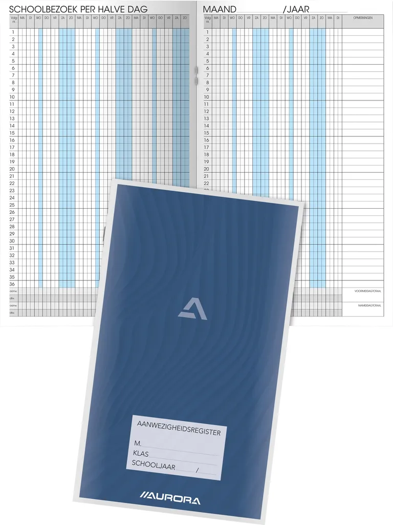 Registre émargement Aurora 155 x 260 mm Néerlandais 56 pages (Lot de 25)