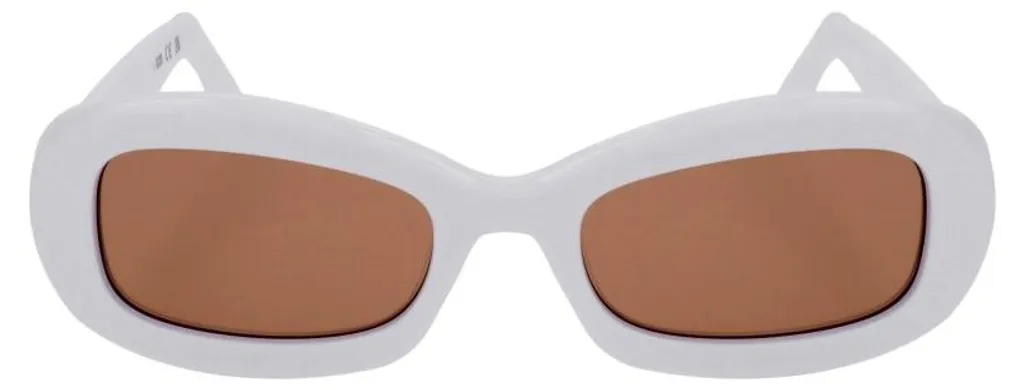 Lunettes de soleil blanches GCDS GD0027 monture unie design moderne