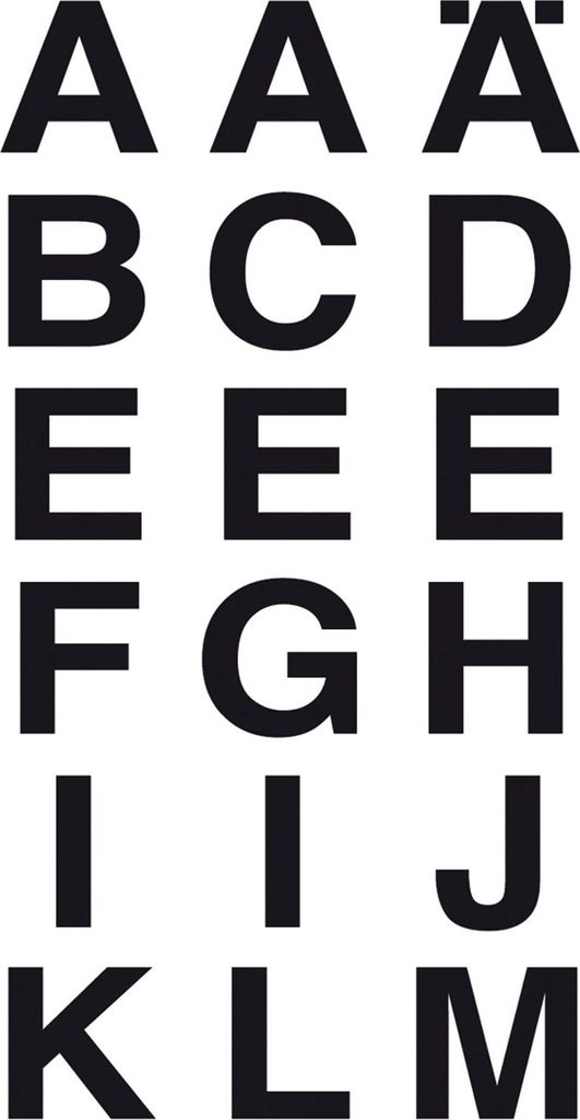 HERMA Letters 20x20mm A-Z weatherproof film transp.black 2 Produktbild 
