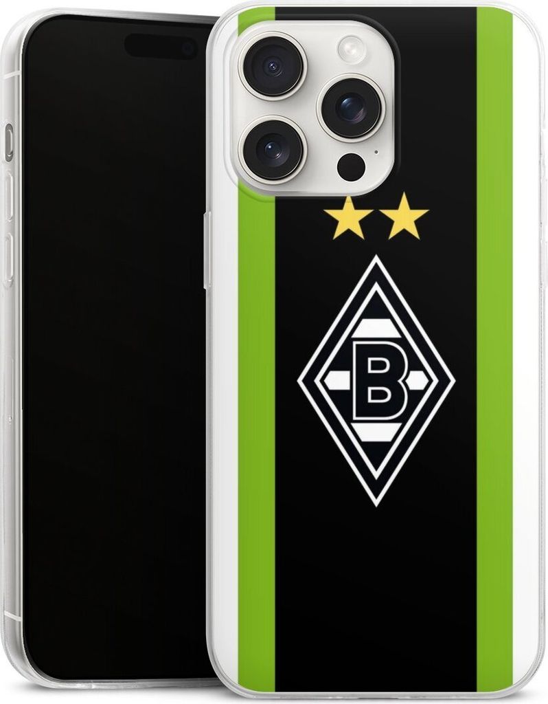 DeinDesign Slim Hülle für Apple iPhone 15 Pro Max Silikon Case Ultra Dünn Handyhülle Borussia Mönchengladbach Gladbach Logo