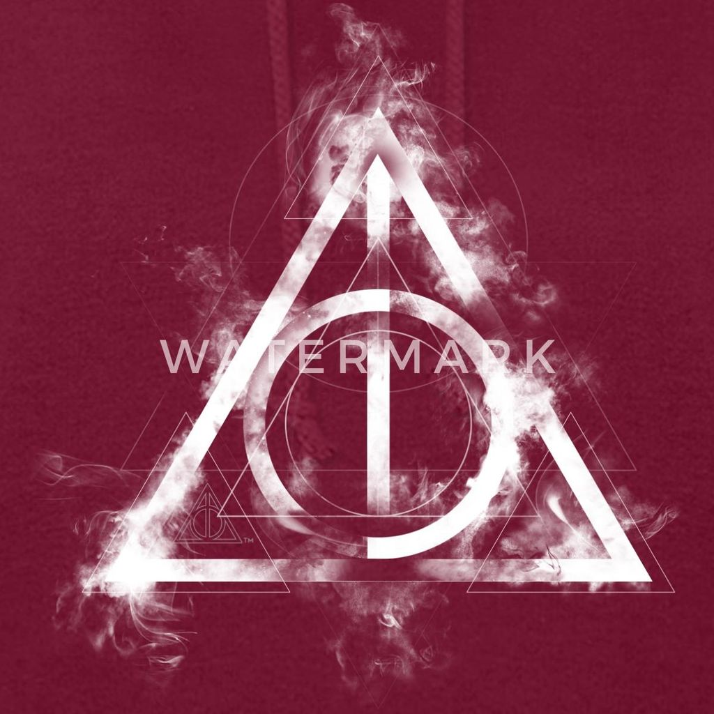 Spreadshirt Harry Potter Teil 7 Symbol Damen Hoodie, S, Bordeaux