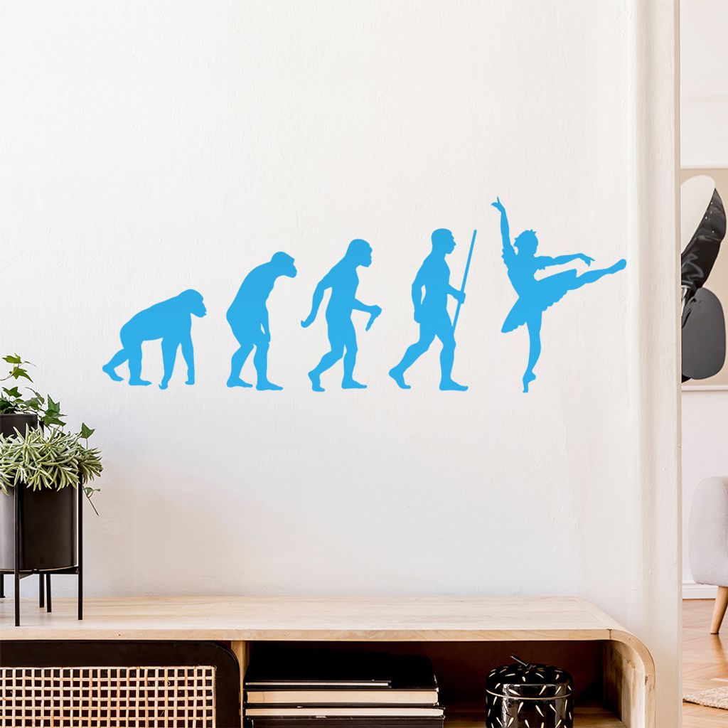 Ballerina Ballett Evolution Wandtattoo Wandaufkleber Wall Sticker - Dekoration, Küche, Wohnzimmer, Schlafzimmer, Badezimmer
