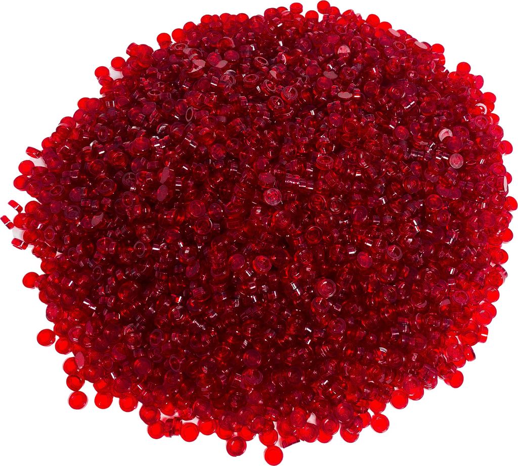 LEGO 1x1 Fliesen Rundfliesen Transparent Rot - 98138 NEU! Menge 250x