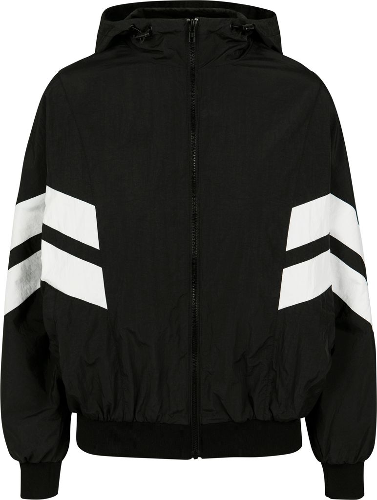 Urban Classics TB2664 | Ladies Crinkle Batwing Jacket Trainingsjacke - Farbe: blk/wht - Größe: XL
