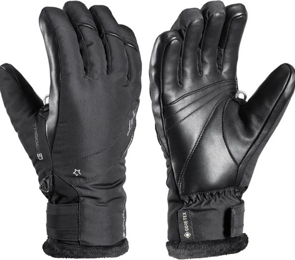 Gants de ski chauds Leki Snowbird 3D GTX Lady pour le grand froid noir