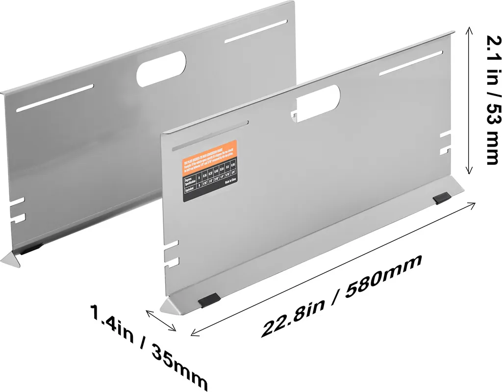 Plaques d'Alignement en Acier Inoxydable avec Tableau de Conversion Rapide - 8