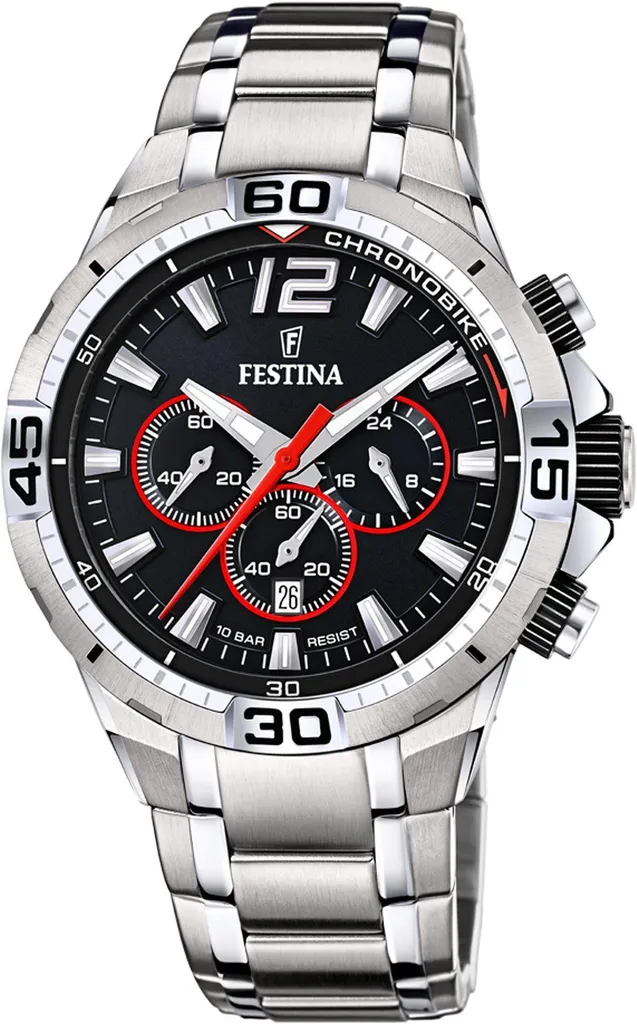 Montre Chronographe Homme Festina F20522/6 en Acier Inoxydable Argenté