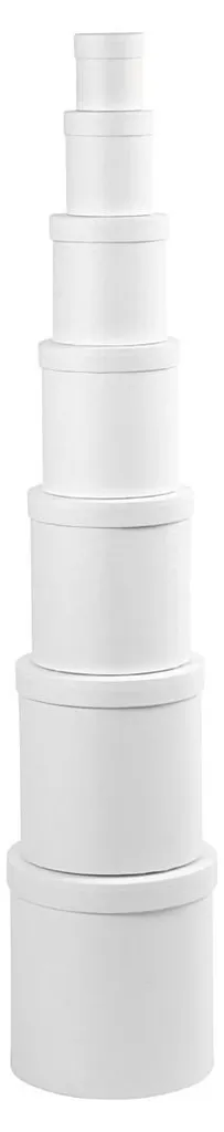 Cartons à couvercle rond assortiment de boîtes de rangement déco
