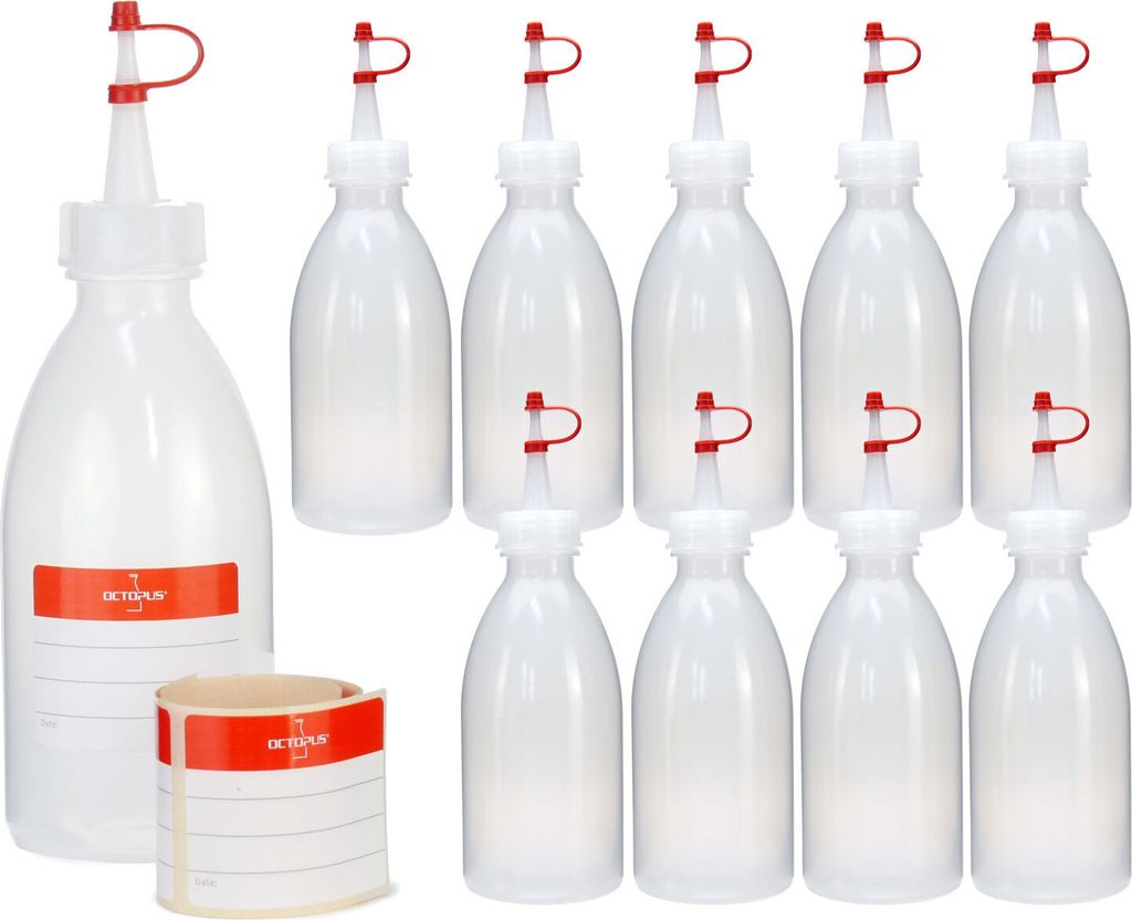 10 plastových fliaš 250 ml z LDPE, prírodná farba, G25, Obrázok produktu 