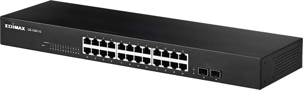 Switch Gigabit EDIMAX GS-1026 V3 silencieux avec 26 ports de transfert