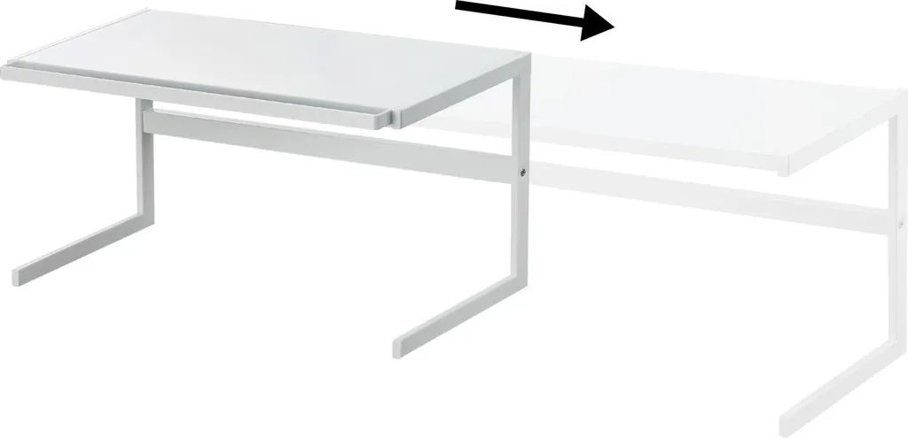 Support Cuisine Extensible en Métal Blanc Yamazaki Tower 54 à 92 cm