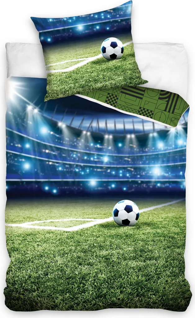 Parure de lit football 160x200 en coton pour chambre enfant et ado