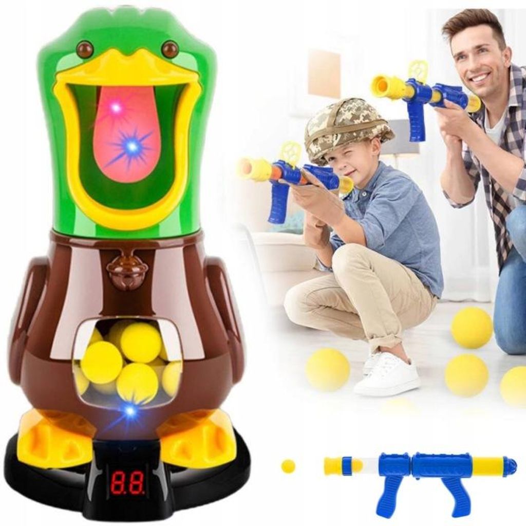 Gioco di mira papera affamata per bambini, pistola con Immagine del prodotto 