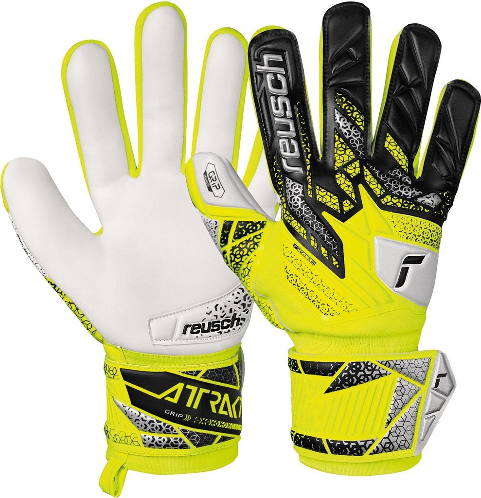 REUSCH Attrakt Grip Torwarthandschuhe gelb 10