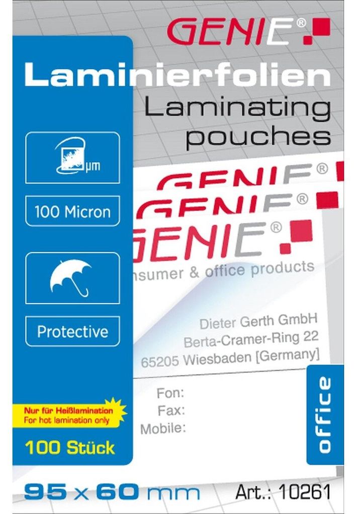 Genie 10261, Průhledná, 95 x 60, 90 mm, 60 mm, 10 mm, 132 g Obrázek produktu 